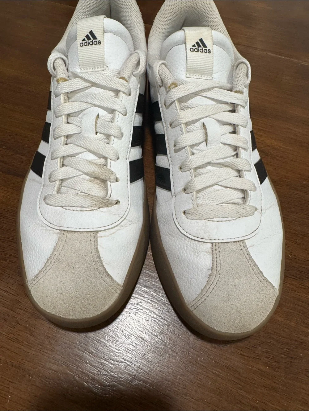 Adidas VL Court Men's Size 8.5 Athletic Shoes White Black Casual Sneakers